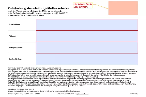 Gefährdungsbeurteilung MuSchG